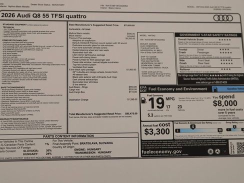 New 2026 Audi Q8 Premium Plus AWD/4WD image 40