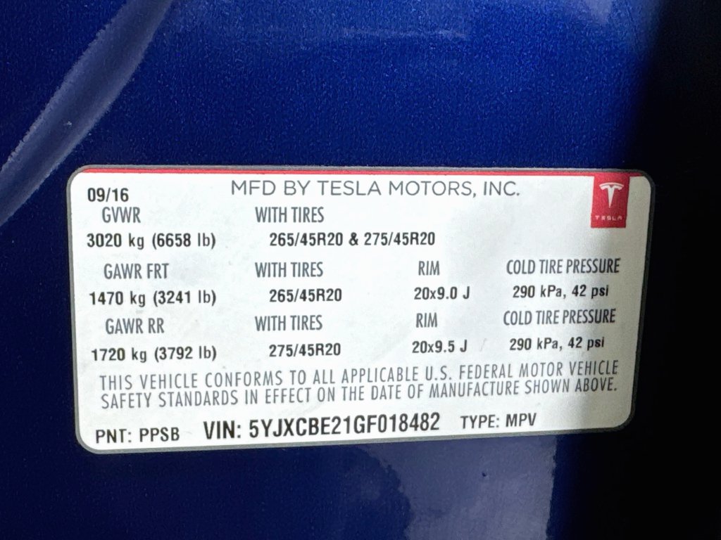 Used 2016 Tesla Model X 90D AWD/4WD image 28