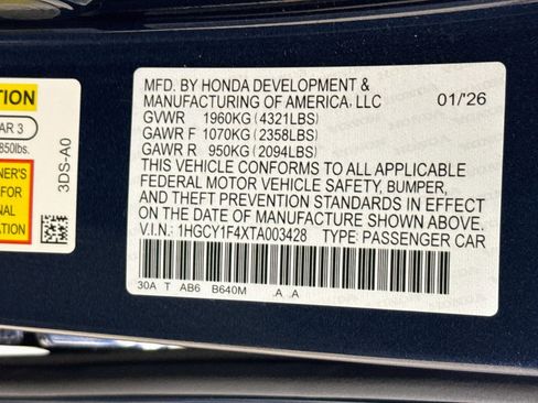 Certified 2026 Honda Accord SE image 39