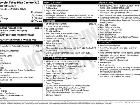 Certified 2022 Chevrolet Tahoe High Country w/ Max Trailering Package AWD/4WD image 13