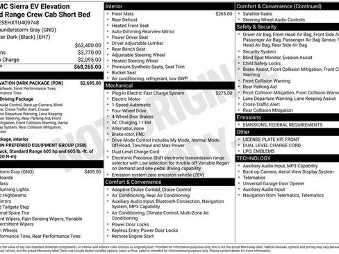 New 2026 GMC Sierra EV Elevation w/ LPO, Elevation Dark Package image 6