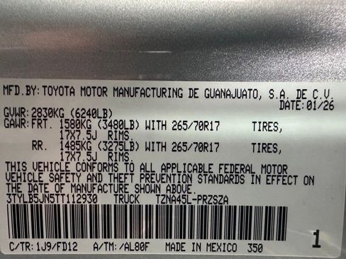 Used 2026 Toyota Tacoma TRD Off-Road AWD/4WD image 11