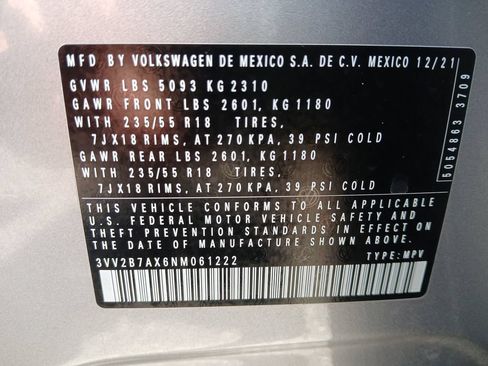 Used 2022 Volkswagen Tiguan SE AWD/4WD image 35