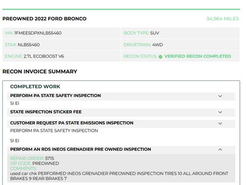 Used 2022 Ford Bronco Wildtrak AWD/4WD image 9