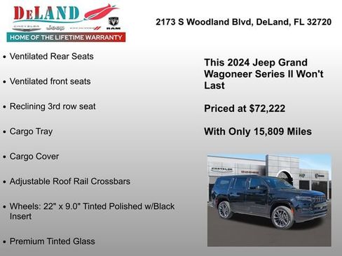 Used 2024 Jeep Grand Wagoneer Series II w/ Quick Order Packagew 28T image 33