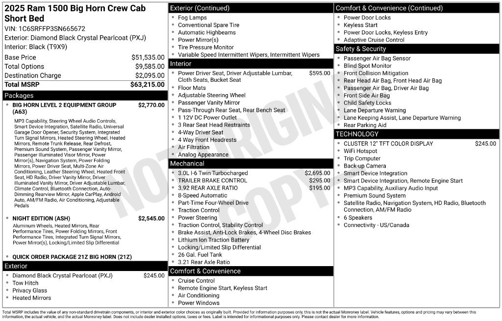 Used 2025 RAM 1500 Big Horn AWD/4WD image 2