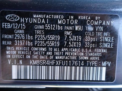 Used 2015 Hyundai Santa Fe Limited w/ Option Group 04 FWD image 49