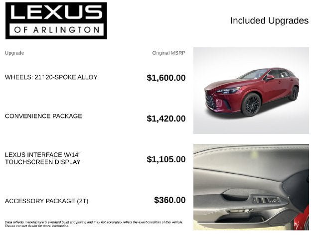 New 2026 Lexus RX 350 Premium w/ Convenience Package AWD/4WD image 4