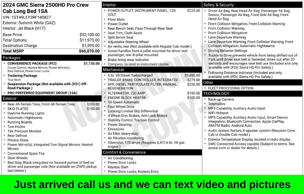 Used 2024 GMC Sierra 2500 Pro w/ Convenience Package AWD/4WD image 1
