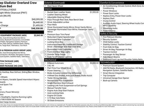 Used 2020 Jeep Gladiator Overland w/ Popular Equipment Package image 18