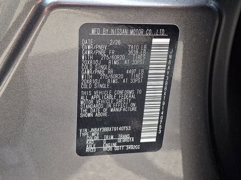 New 2026 Nissan Armada SL w/ Captain's Chari Seat Package AWD/4WD image 19