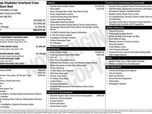 Used 2022 Jeep Gladiator Overland w/ Popular Equipment Package AWD/4WD image 13