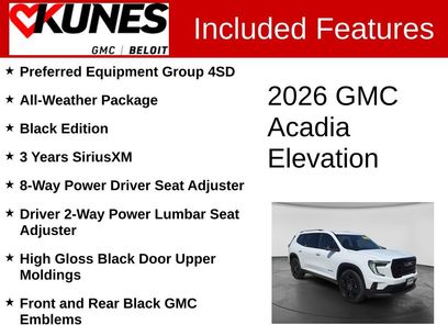 New 2026 GMC Acadia Elevation w/ Black Edition
