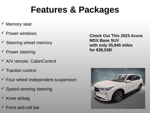 Used 2023 Acura MDX SH-AWD w/ Technology Package image 16