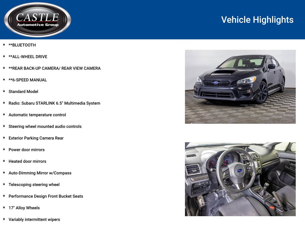 Used 2019 Subaru WRX AWD/4WD image 3