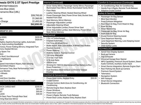 New 2026 Genesis GV70 2.5T Sport Prestige AWD/4WD image 2