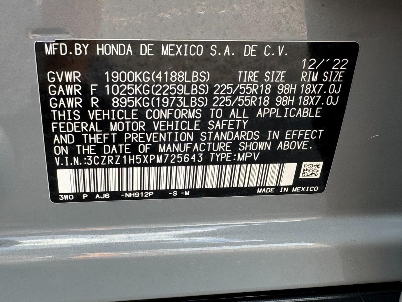 Certified 2023 Honda HR-V Sport image 25