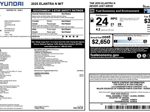 Used 2025 Hyundai Elantra N FWD image 5