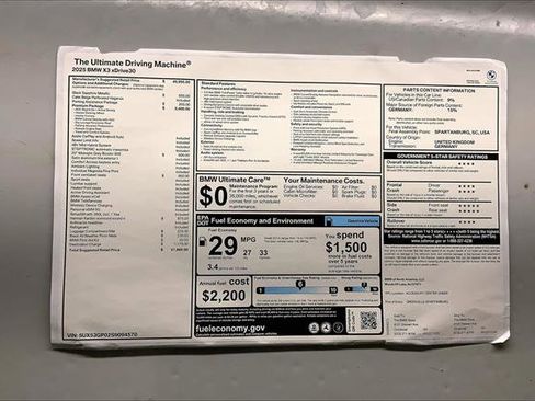 Used 2025 BMW X3 xDrive30i w/ Premium Package image 12