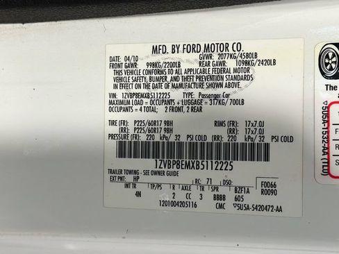 Used 2011 Ford Mustang Premium w/ 201A Rapid Spec Order Code RWD image 26