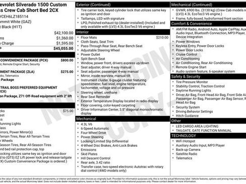 Used 2020 Chevrolet Silverado 1500 Custom Trail Boss w/ Custom Convenience Package image 2