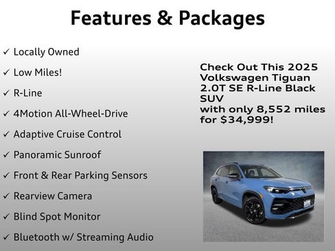 Used 2025 Volkswagen Tiguan SE R-Line AWD/4WD image 4