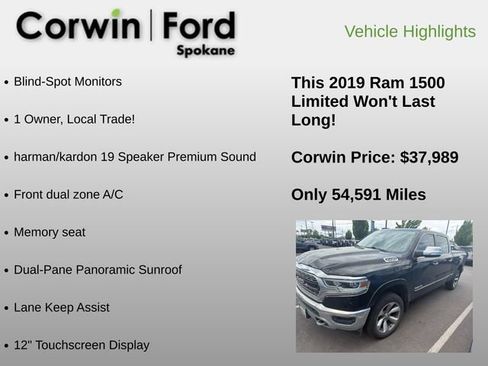 Used 2019 RAM 1500 Limited AWD/4WD image 6