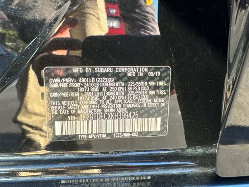 Used 2019 Subaru Crosstrek Hybrid w/ Popular Package #4A image 33