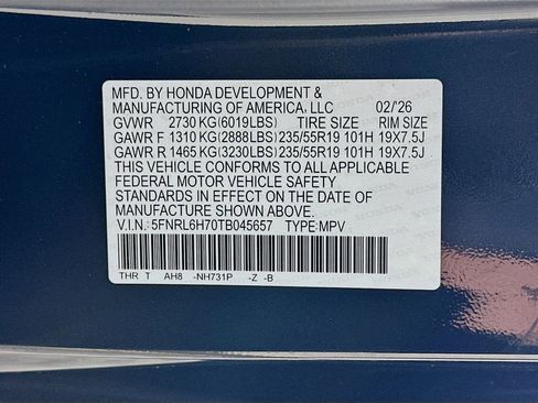 New 2026 Honda Odyssey Sport-L image 23