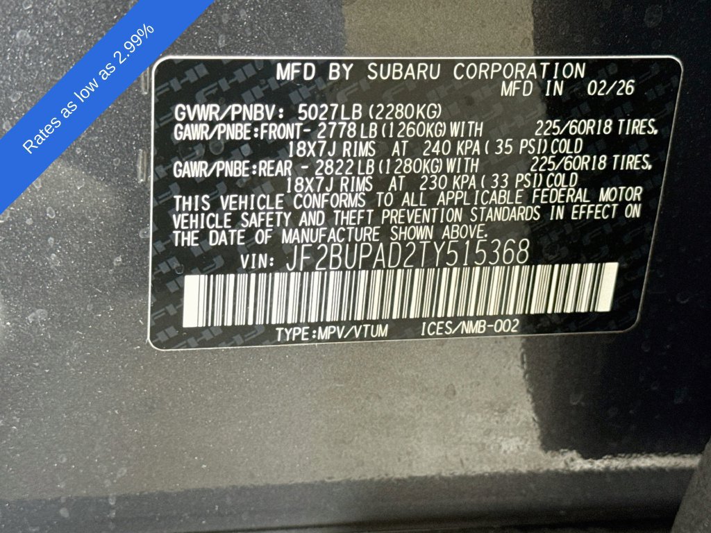 Certified 2026 Subaru Outback Premium AWD/4WD image 41