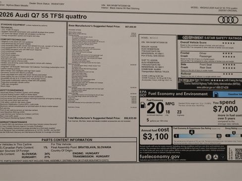 New 2026 Audi Q7 3.0T Prestige image 30