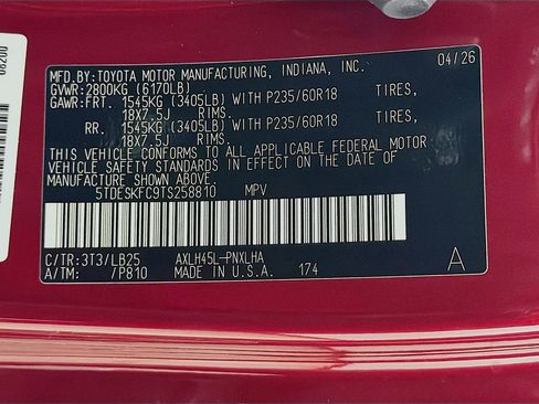 New 2026 Toyota Sienna Platinum AWD/4WD image 30