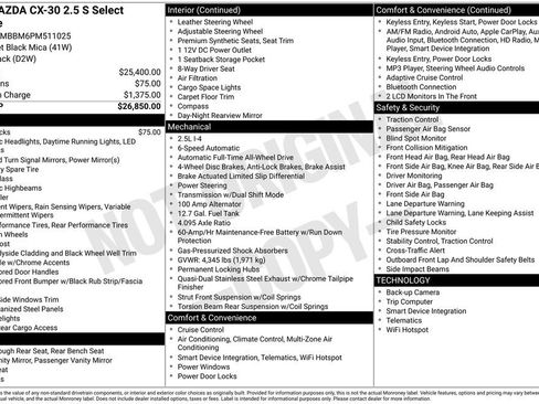 Certified 2023 MAZDA CX-30 AWD 2.5 S w/ Select Package image 9