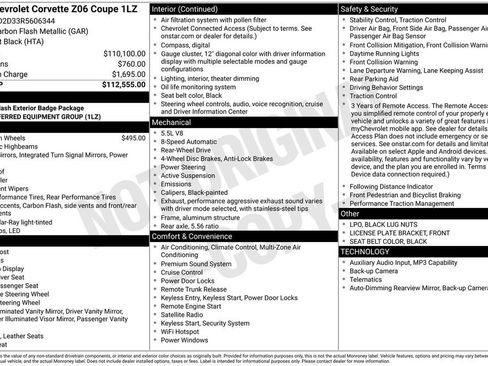 Used 2024 Chevrolet Corvette Z06 RWD image 34