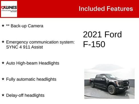 Used 2021 Ford F150 Lariat w/ Equipment Group 502A High AWD/4WD image 3