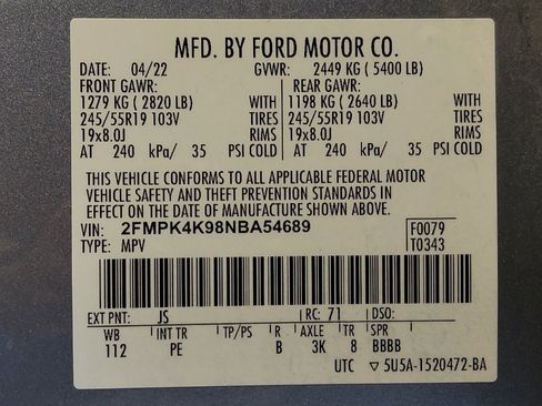 Used 2022 Ford Edge Titanium w/ Equipment Group 301A AWD/4WD image 33