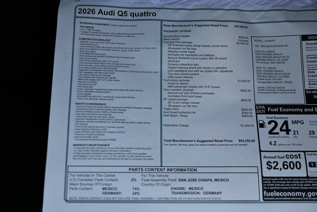 New 2026 Audi Q5 Premium AWD/4WD image 25