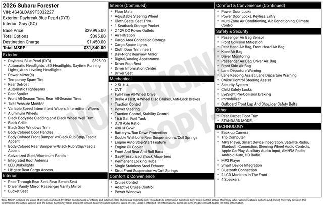 Certified 2026 Subaru Forester AWD/4WD image 21