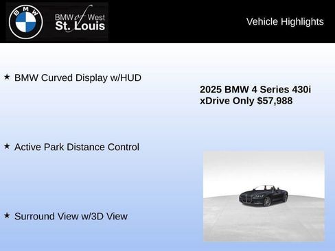 Used 2025 BMW 430i xDrive Convertible w/ Premium Package image 72