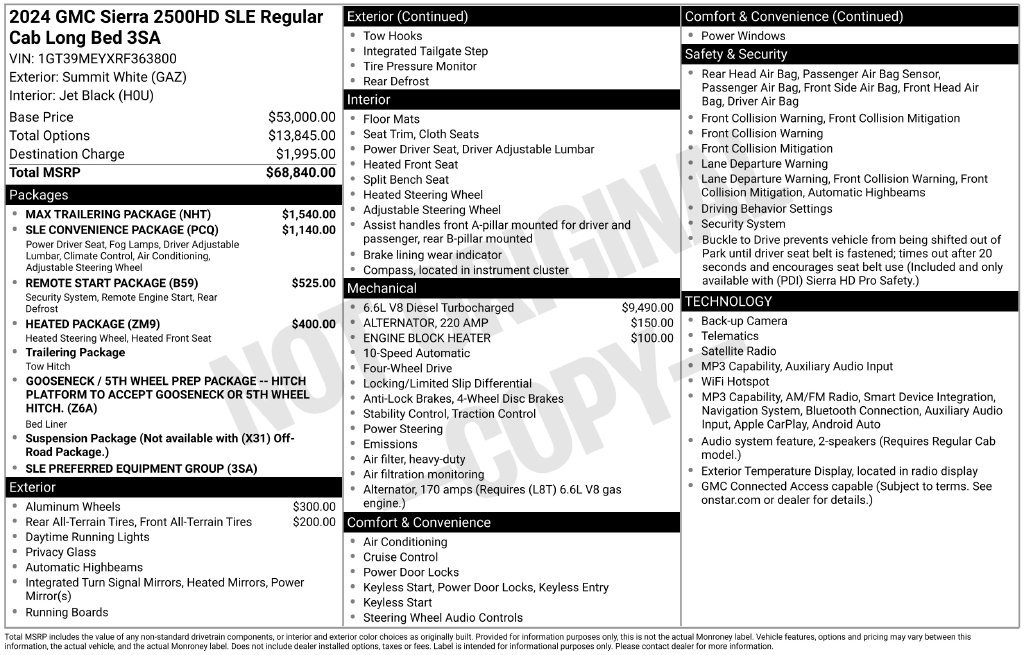 Used 2024 GMC Sierra 2500 SLE w/ Max Trailering Package AWD/4WD image 2
