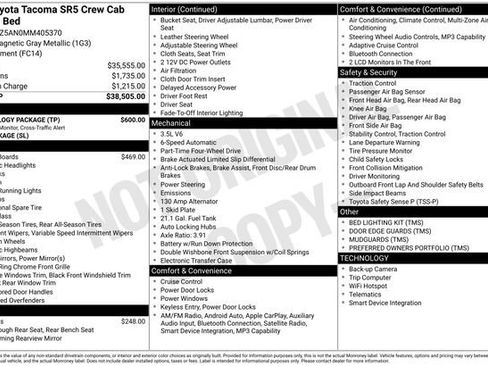Used 2021 Toyota Tacoma SR5 w/ Technology Package AWD/4WD image 28