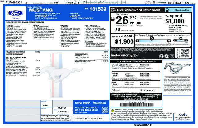New 2026 Ford Mustang Premium w/ Mustang Nite Pony Package RWD image 10