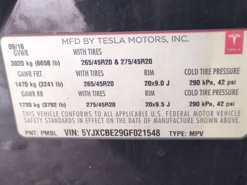 Used 2016 Tesla Model X 90D image 38
