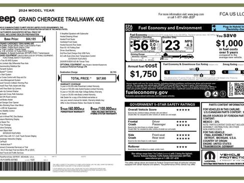 Used 2024 Jeep Grand Cherokee Trailhawk AWD/4WD image 4