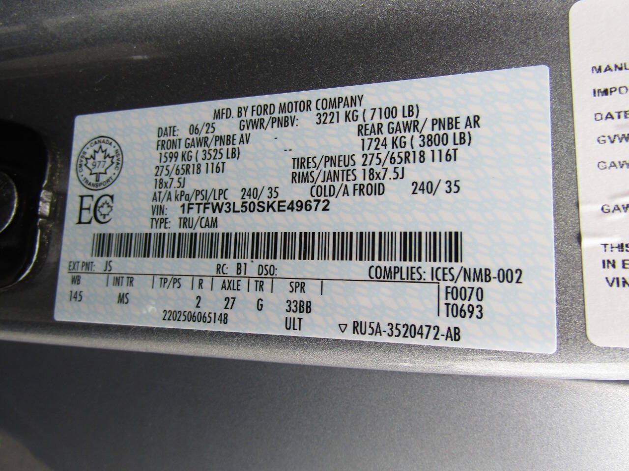 Used 2025 Ford F150 XLT w/ Equipment Group 301A Standard AWD/4WD image 21