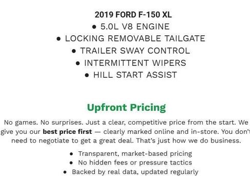 Used 2019 Ford F150 XL w/ Equipment Group 101A Mid AWD/4WD image 2
