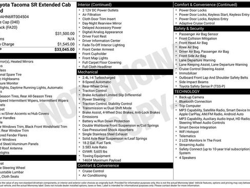 Used 2024 Toyota Tacoma SR RWD image 16