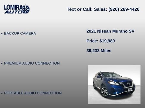 Used 2021 Nissan Murano SV AWD/4WD image 14