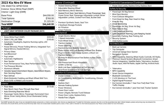 Certified 2023 Kia Niro Wave FWD image 15