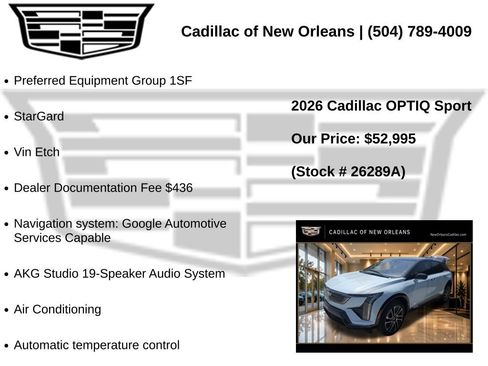 Used 2026 Cadillac Optiq Sport 1 RWD image 6